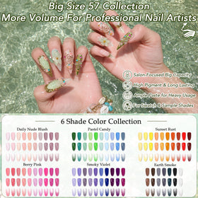 GZIXBDA gel polish palette showing organized colour sections