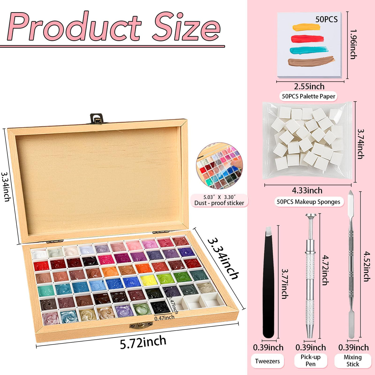 GZIXBDA gel polish palette with vibrant colours