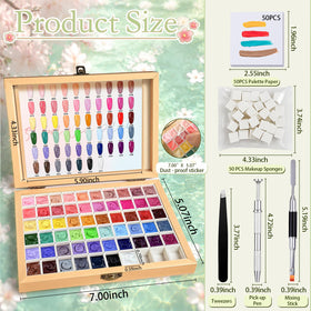 GZIXBDA palette showcasing various nail art techniques