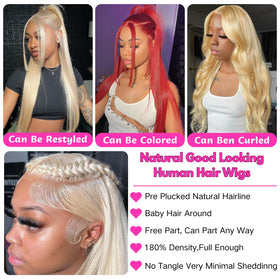 GZX 613 Blonde HD Lace Front Wig back view