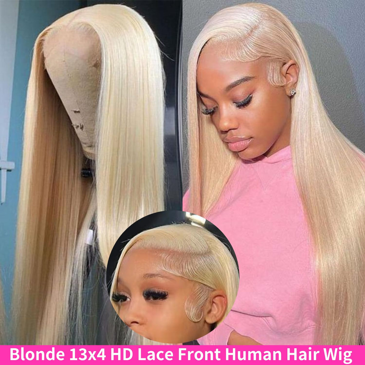 GZX 613 Blonde HD Lace Front Wig packaging