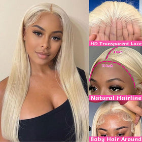 GZX Blonde 613 HD Lace Front Wig back view