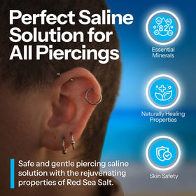 H2Ocean Piercing Aftercare Spray displayed with other aftercare products