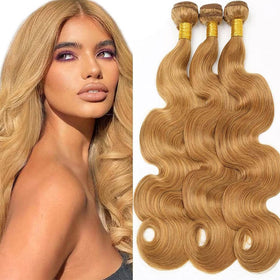 Habiliana Body Wave Human Hair Bundles 12 Inch Brown 27 front view