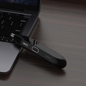 HACLI Nose Hair Trimmer in a travel bag for portability