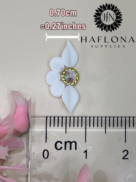 HaFLoNa 3D Flower Nail Art Charms applied on nails