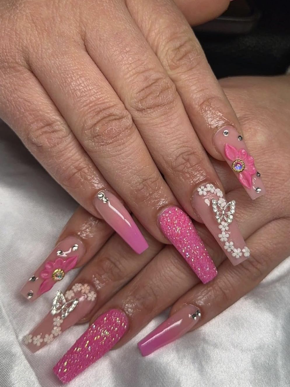HaFLoNa 3D Flower Nail Art Charms detailed view