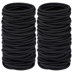 Hageolan Elastic Hair Ties black pack of 120 front view