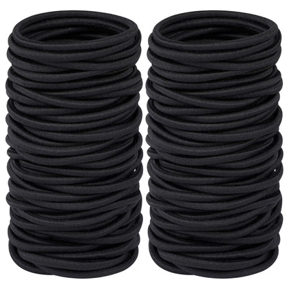 Hageolan Elastic Hair Ties black pack of 120 front view