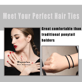 Hageolan Elastic Hair Ties used to create a bowknot