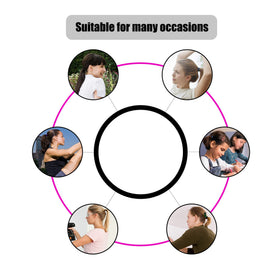 Hageolan hair ties in black, blonde, brown, grey, and khaki