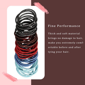 Hageolan hair ties packed in a box with 10 different colours