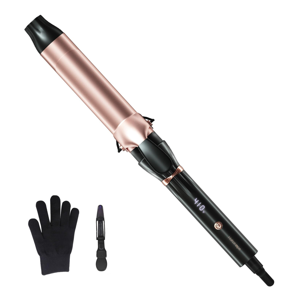 Hahahope 1 1/2 Inch Curling Iron front view with large barrel