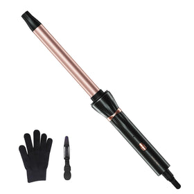 Hahahope 3/4 inch curling wand front view with ceramic barrel