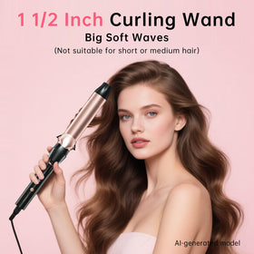 Hahahope Curling Iron showing ergonomic handle design