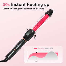 Hahahope Curling Iron with clip holding hair section