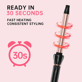 Hahahope curling wand close-up of ceramic barrel