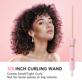 hahahope curling wand showing heat-resistant tip