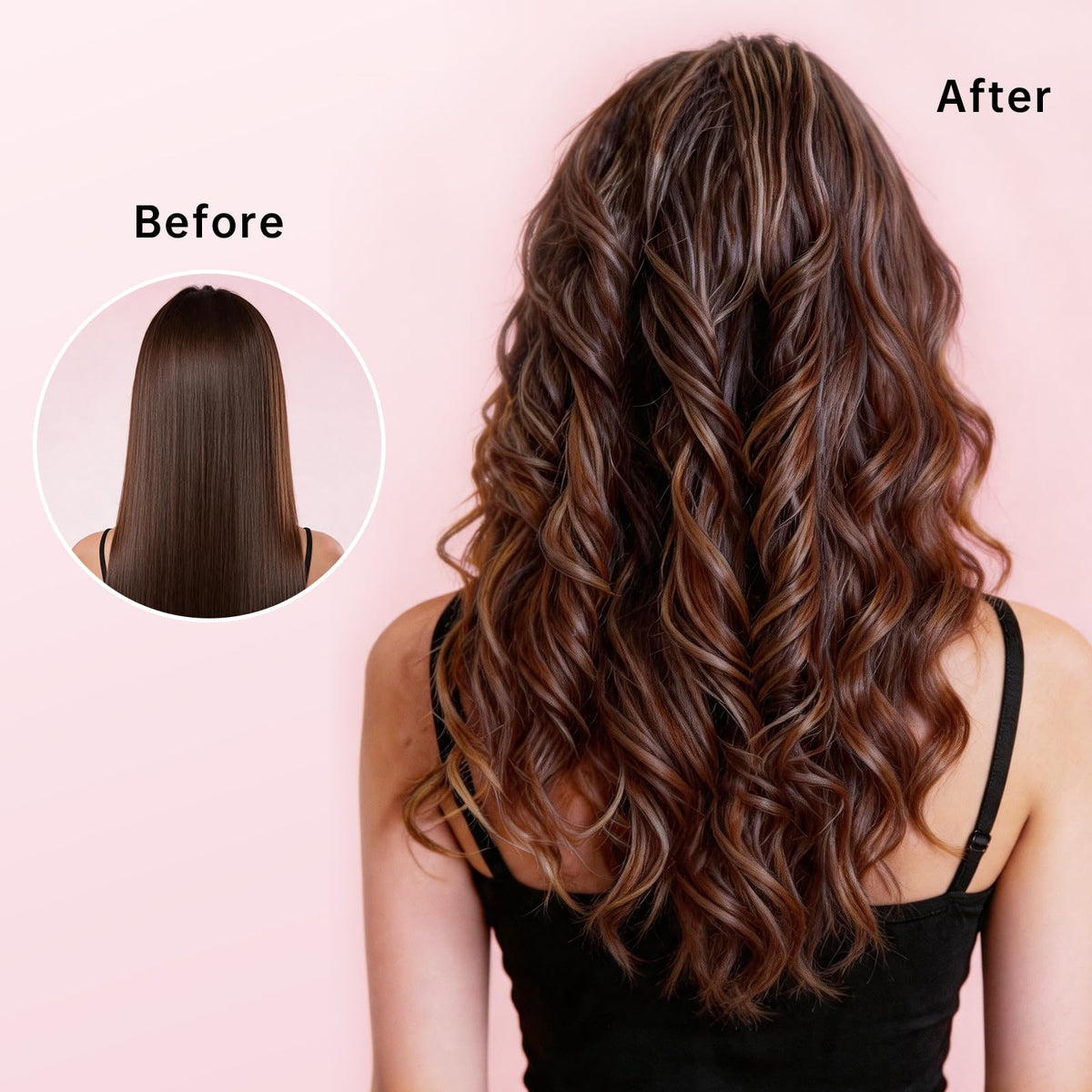 Hahahope curling wand side view showcasing barrel design