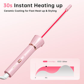 hahahope curling wand side view with 360° swivel cord