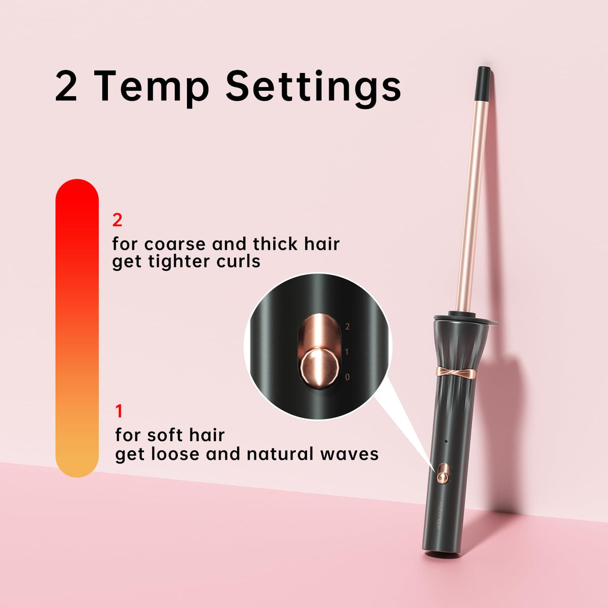 hahahope curling wand with 360° swivel cord