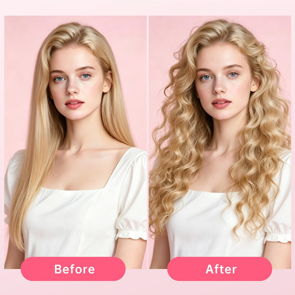 Hahahope curling wand with smooth ceramic coating