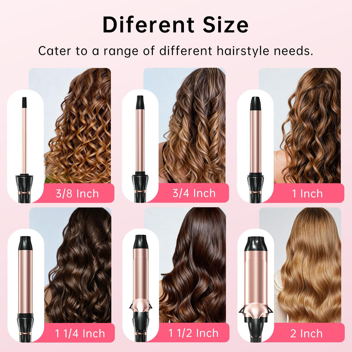 Hahahope curling wand with temperature control settings