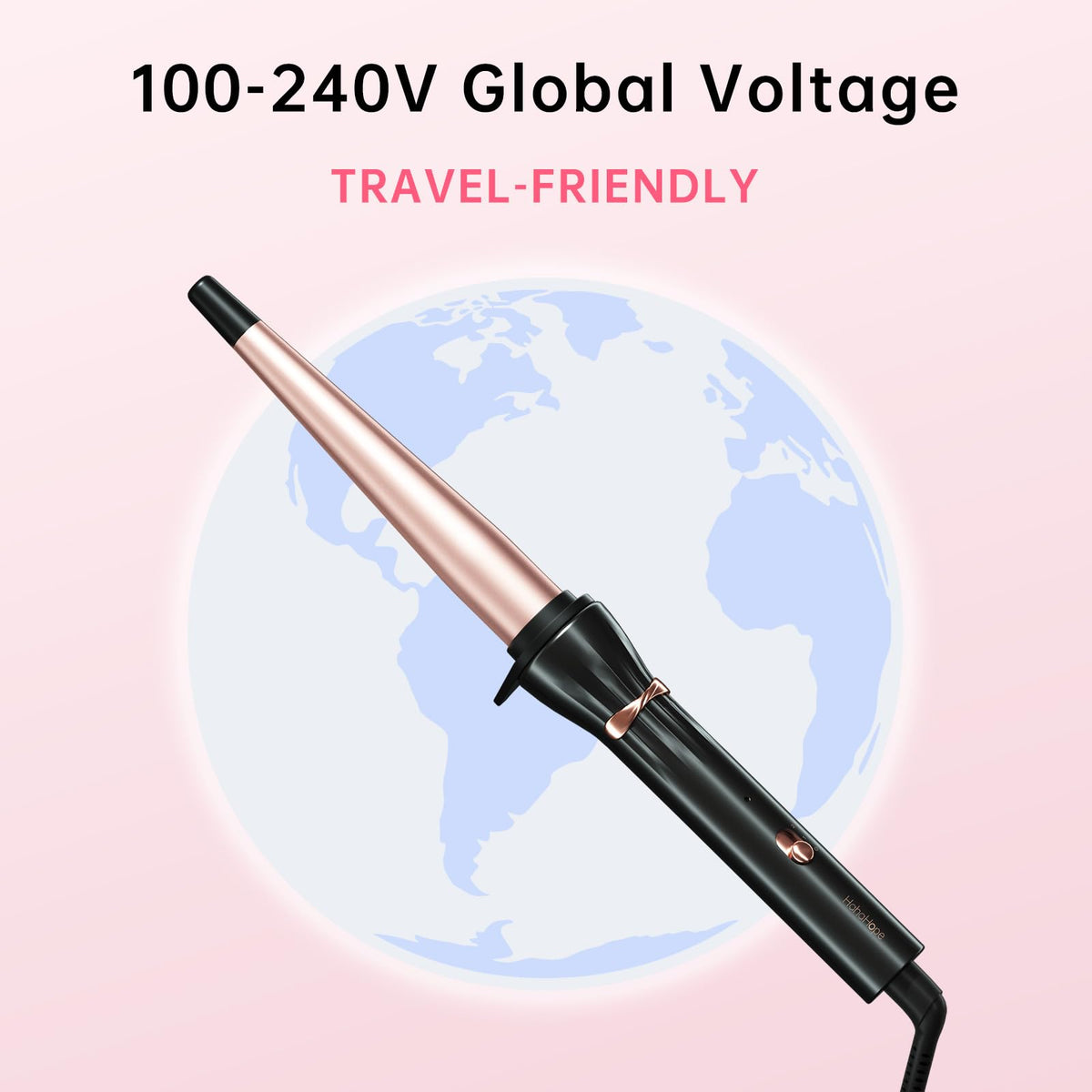 hahahope Tapered Curling Iron dual voltage feature