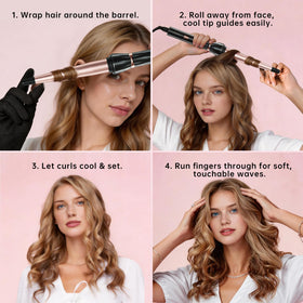hahahope Tapered Curling Iron showing ergonomic handle