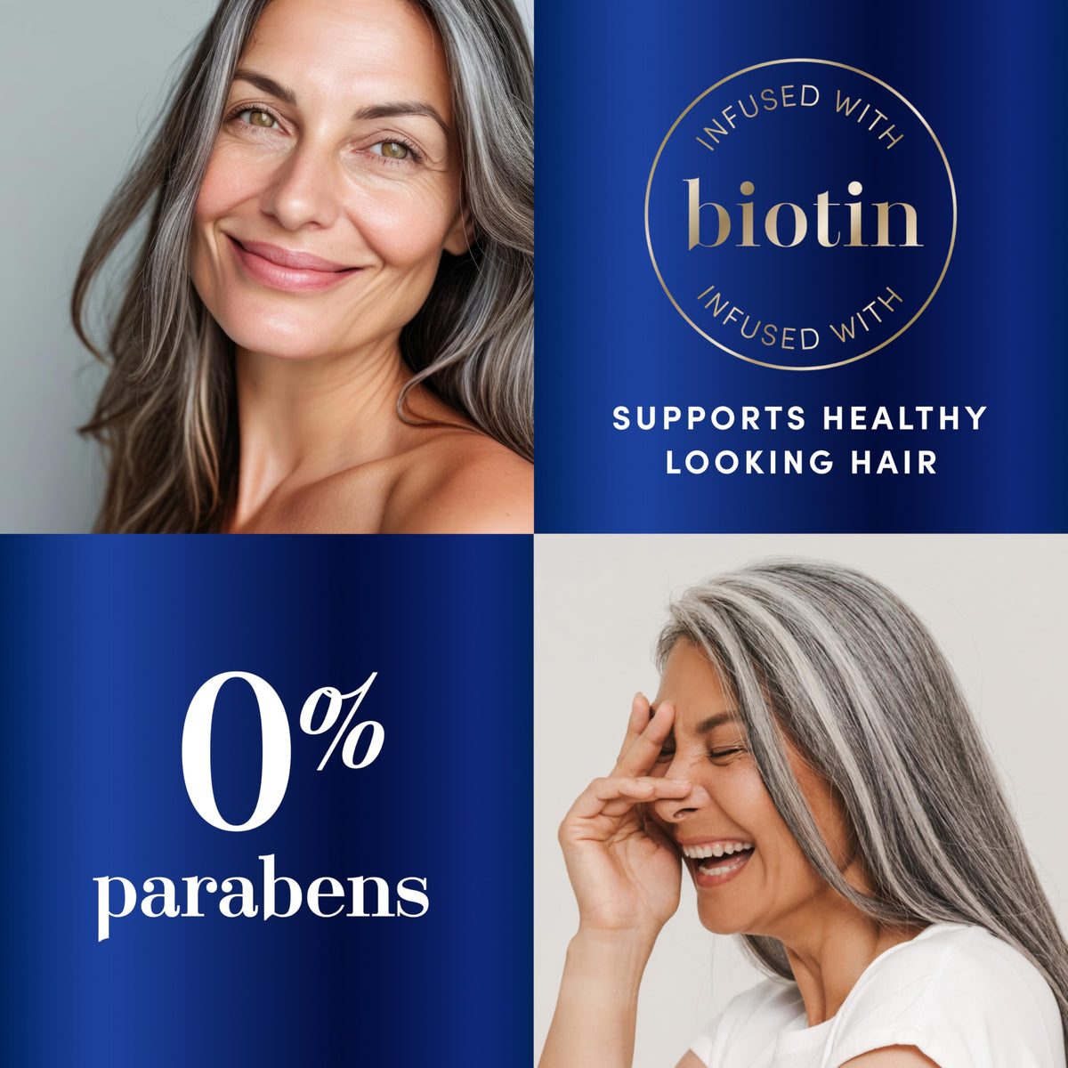 Hair Biology Biotin-Infused Purple Shampoo lathering in hands