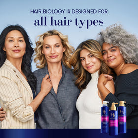 Hair Biology conditioner being applied to wet hair