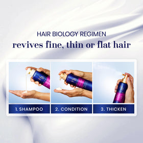 Hair Biology thickening 6.4 fl oz bottle close-up