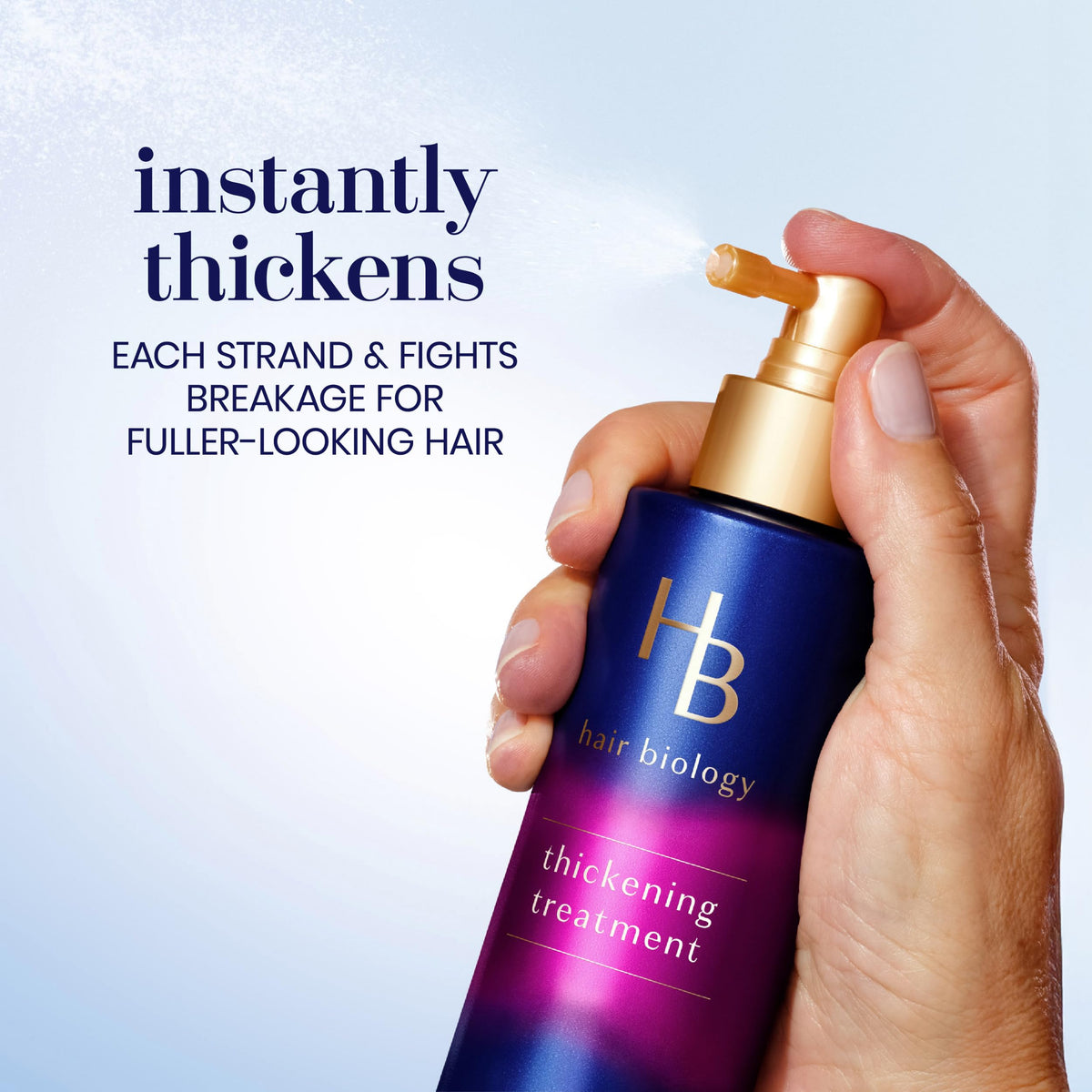 Hair Biology thickening being applied to hair