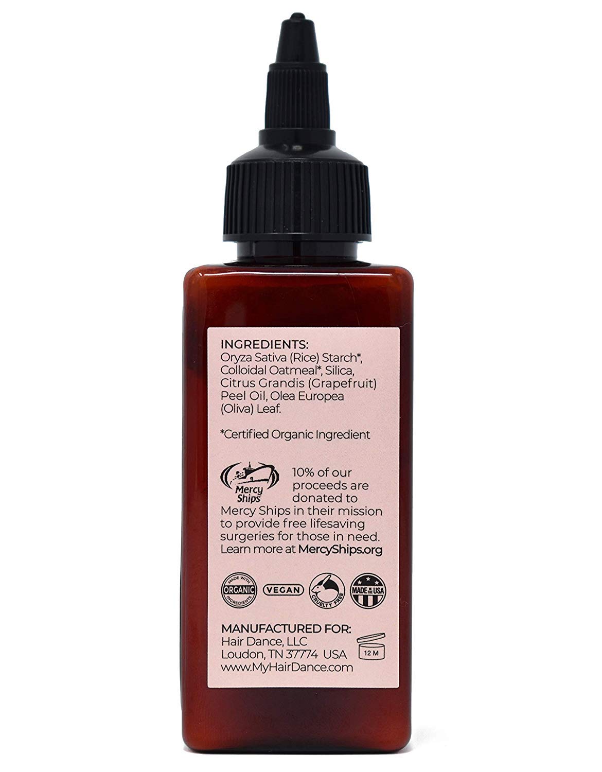 Hair Dance Dry Shampoo Powder 2oz side view