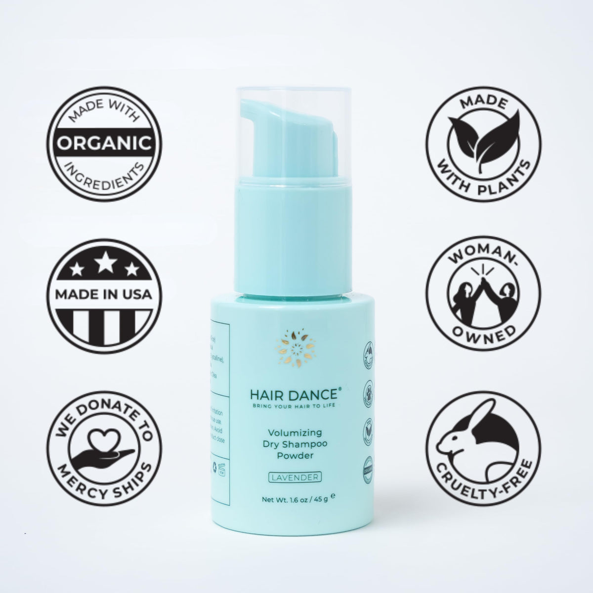 Hair Dance Dry Shampoo Powder natural ingredients