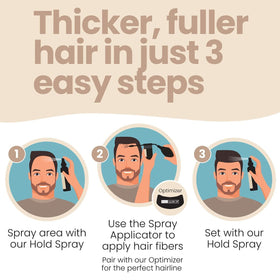 Hair Illusion Hair Building Fibers in use on different hair types