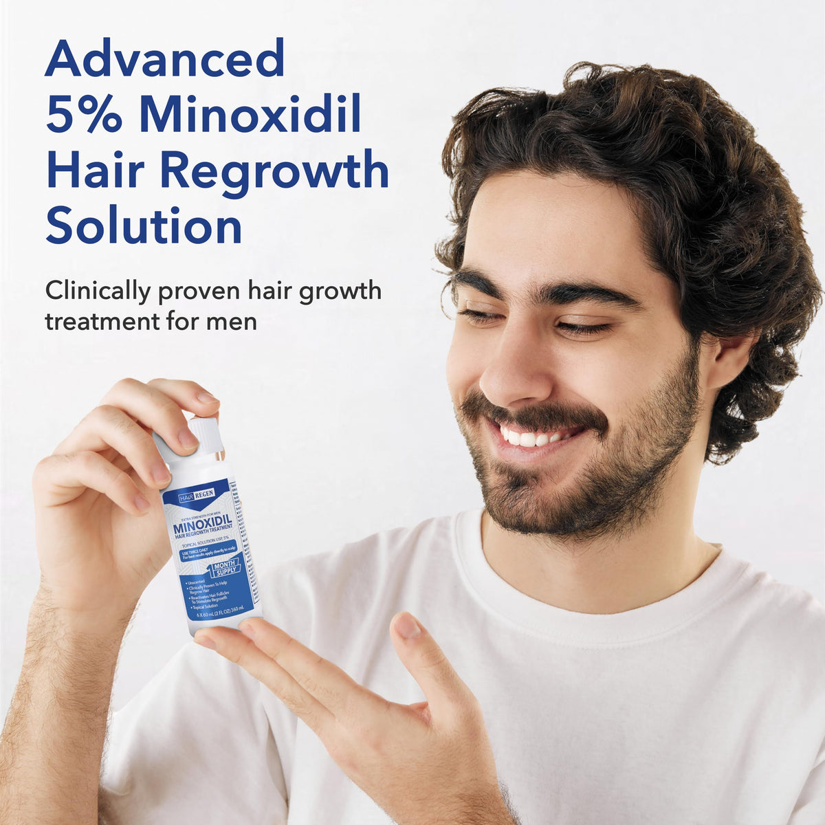 Hair Regen Minoxidil dropper for targeted scalp application