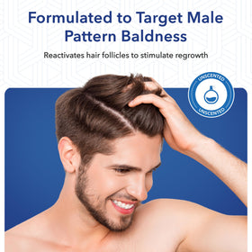 Hair Regen Minoxidil for Men in bathroom setting