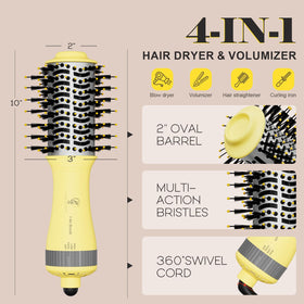 Hair Trends blow dryer brush in use on long hair