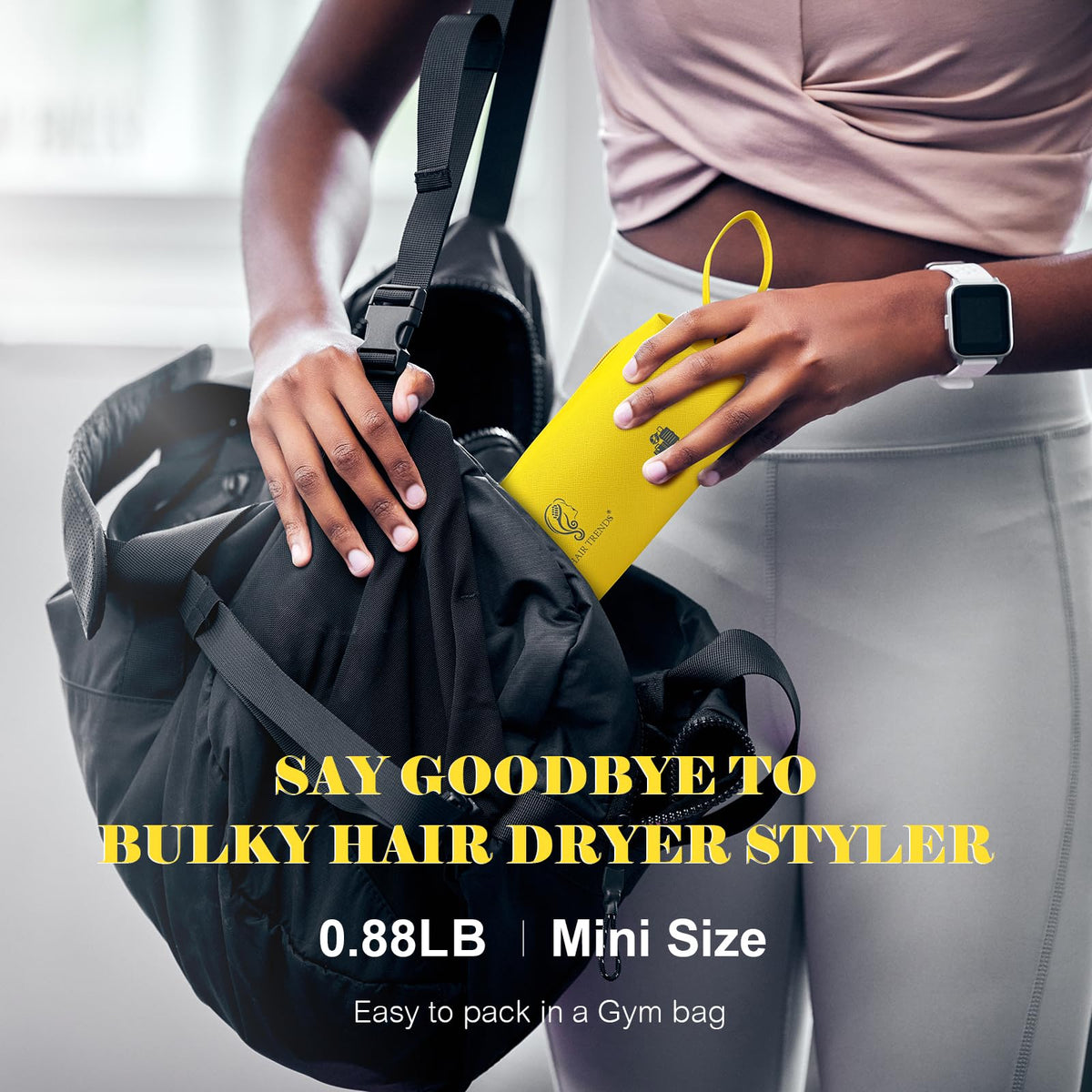 Hair Trends Dual Voltage Hair Dryer Brush back view