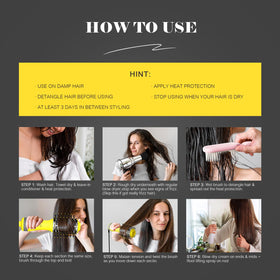 Hair Trends Hair Dryer Brush close-up on bristles