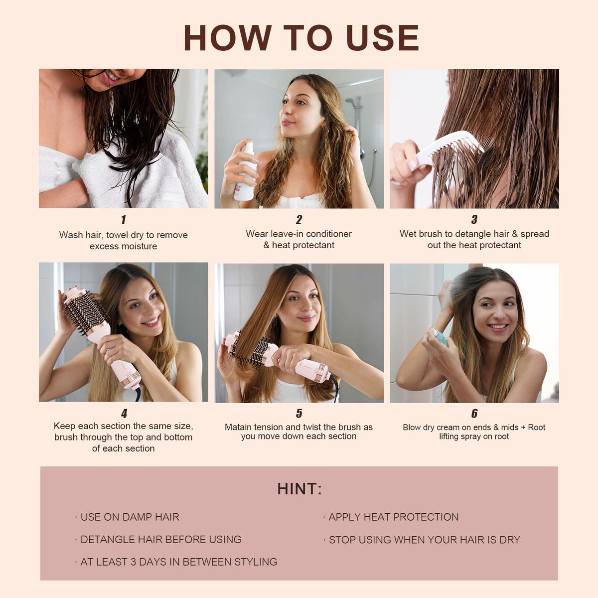 Hair Trends Hot Air Brush Dryer packaging front