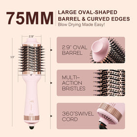 Hair Trends Hot Air Brush Dryer showing 360° swivel cord