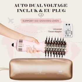 Hair Trends Hot Air Brush showing the oval brush design