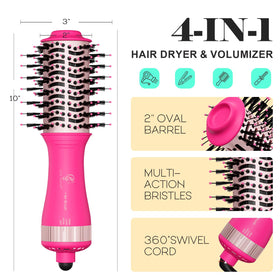 Hair Trends Mini Hot Air Brush in use styling hair