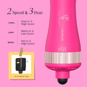 Hair Trends Mini Hot Air Brush with temperature settings
