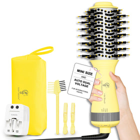 Hair Trends Portable Mini Travel Blow Dryer Brush front view