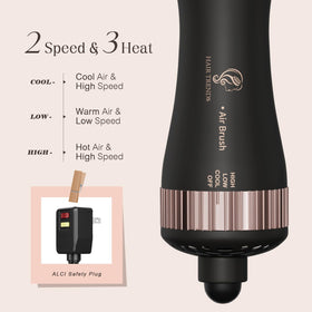 Hair Trends Travel Hair Dryer Brush featuring nano titanium technology