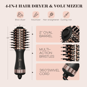 Hair Trends Travel Hair Dryer Brush in a travel bag