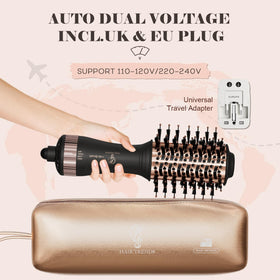 Hair Trends Travel Hair Dryer Brush showing compact design and ergonomic handle